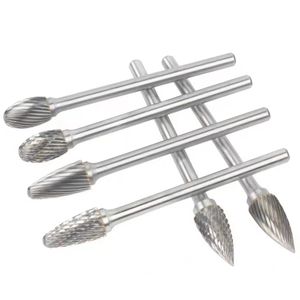 Rebaba de carburo de tungsteno de 1/4 pulgadas, Lima rotativa de carburo de doble corte, cortador de metal - Product Image 2