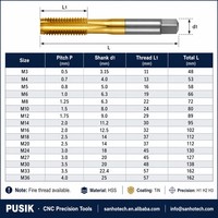 GB DIN371M2 M20 HSS M2 6542 TiN Goldbeschichtet 45° #   35 #   Q235 Mild Carbon Steel Kostengünstiger Großhandels-Geradnut-Maschinengewindebohrer