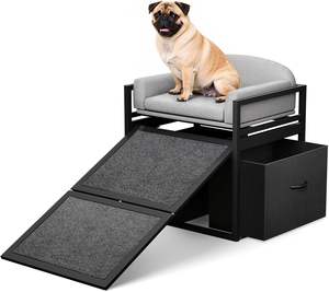 Escaleras para mascotas, rampa para perrito con asiento y cajones de almacenamiento, silla Mate para cachorro, alta para cama, sofá, escalón de oficina para perros pequeños, escalera para gatos - Product Image 1