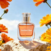 Flacon de parfum carré plat vide de haute qualité 30 ml, flacon en verre fantaisie avec boîte personnalisée