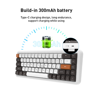 Mini tùy chỉnh ABS doubleshot Keycaps Mini Bàn phím không dây Ba chế độ 68 phím RGB không dây màng bàn phím - Product Image 2