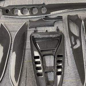 Para Mercedes-Benz GT50 GT53 GT63 de Cuatro Puertas, Consola Central Interior de Fibra de Carbono Genuina, Panel de Instrumentos, Perilla de la Manija de la Puerta - Product Image 2