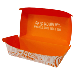 Empaquetado de comida rápida desechable ecológica para <span class=keywords><strong>hamburguesas</strong></span> y perritos calientes Caja deslizante para <span class=keywords><strong>hamburguesas</strong></span> y perritos calientes Carpetas ecológicas en relieve - Product Image 3