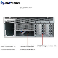 Vente d'usine Mid Tower Chassis Rack Convertible Server Case Support Max 12*9.6 "Carte mère 8 emplacements ATX PSU GPU Enclosure