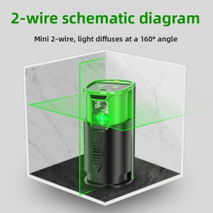 Niveau laser infrarouge portable <span class=keywords><strong>Bo</strong></span> <span class=keywords><strong>Ka</strong></span> SQT-2, lumière verte, 2 lignes, haute précision, avec sac en tissu - Product Image 3