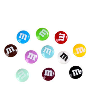 HENGXIN Hot Selling DIY Ornamente Zubehör 3D Mini Multi color <span class=keywords><strong>M</strong></span> Schokoladen tropfen Harz Charms für Schleim füller Handwerk - Product Image 6