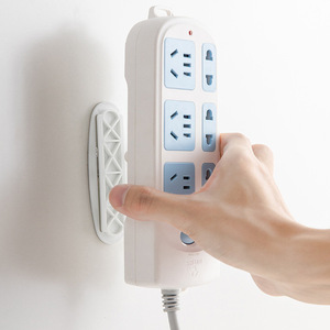 Soporte ovalado para regleta de enchufes, montado en la pared, desmontable, para gestión de cables detrás de puertas y en paredes - Product Image 4