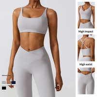 Vêtements leggings de yoga rehaussement des fesses personnalisés Ensembles de soutien-gorge de sport extensibles dans les quatre sens Vêtements d'entraînement Vêtements de sport Ensembles de yoga et de gymnastique