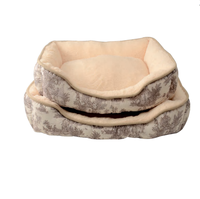 Lit pour chien et chat en tissu chinois traditionnel, résistant à la saleté, trois tailles, fond antidérapant, tissu en peluche, maison pour animaux de petite taille