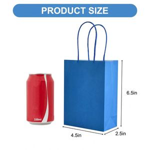 Bolsas de Papel Pequeñas para Regalos con Asas, para Fiestas, Cumpleaños, Almuerzo Diario, Boutique, Tienda de Abarrotes, Panadería, Comercio Minorista - Product Image 2