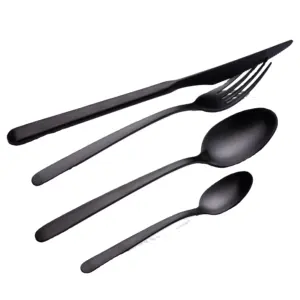 Silverware Matte Hitam 4 Buah MOQ Kecil