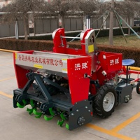 HONGZHU Nouvelle Semoir à pommes de terre à 2 rangs en acier robuste du Shandong, type suspendu, machine de semis de précision, garantie 1 an, haute performance