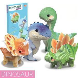 Populaire 3D dinosaure papier stéréoscopique Puzzle jouet enfants créatif bricolage jouet éducation précoce manuel carte d'assemblage - Product Image 3
