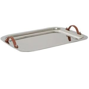 Mango decorativo Utensilios de cocina Bandeja para servir Diseño martillado Suministros de alimentos de mesa Bandeja de metal para restaurantes caseros - Product Image 5