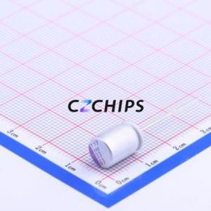 63SXE33M Solid Capacitor Through hole Component (THT),D8xL12mm 33uF 20% 63V 2.95A100kHz - Product Image 2