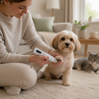 Tondeuse 3-en-1 USB-C à 2 vitesses, écologique, pour animaux de compagnie, avec coupe-poils pour chiens et chats, tondeuse à griffes, facile à tenir, pour toilettage des animaux