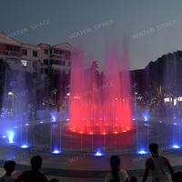 Fontaine musicale interactive géante d'extérieur à LED RGB pour enfants, équipement de jeu pour la place publique de la ville et l'aménagement paysager