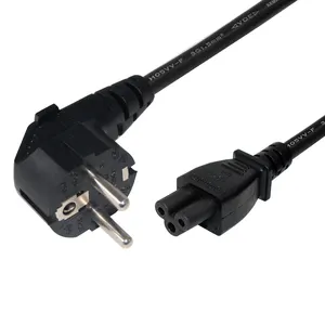 Standaard 5ft (1.5M) 15 Amps 250 Volt Black Eu 3 Prong Plug Naar C5 Netsnoer Kabel Voor Elektronica Tv Computer