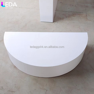 อุปกรณ์ตกแต่งงานแต่งงานและงานอีเว้นท์ LEDA คุณภาพสูง เวทีอะคริลิคทรงครึ่งวงกลมสีขาว - Product Image 3