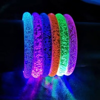 6 Pulseras LED de Plástico, Luminosas, Intermitentes, para Niños y Adultos, para Bodas, Cumpleaños, Fiestas, Brillan en la Oscuridad