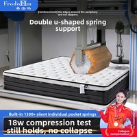 Matelas de printemps moderne et minimaliste pour hôtel, 30 cm, en latex et mousse à mémoire de forme, ressorts ensachés, roulé, 18x2m, matelas souple