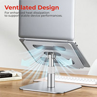 Support portable réglable en aluminium pour ordinateur portable, support ergonomique pour ordinateur de bureau, support pour PC pour ordinateur portable et tablette de 11 à 15 pouces