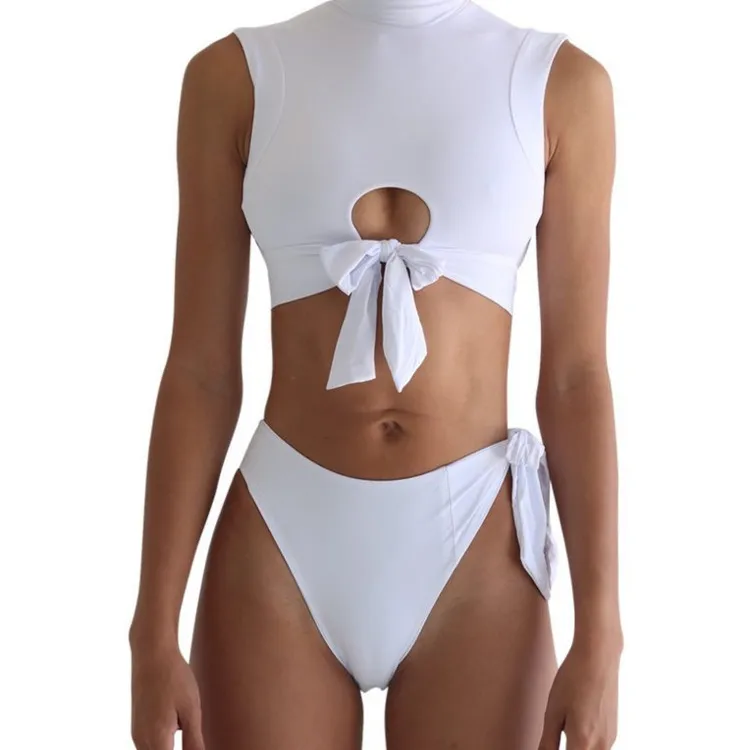 custom design swimsuit fitness sport Wild Bound Reversible recycle Bottom Young beachwear Woman Girl Sexy Bikini plus size short