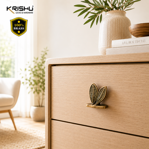 MAPLE Premium Brass Cabinet Knob Classic Furniture Hardware for Drawer <b>Wardrobe</b> Cupboard Kitchen Cabinet Elegant Design - Product Image 3