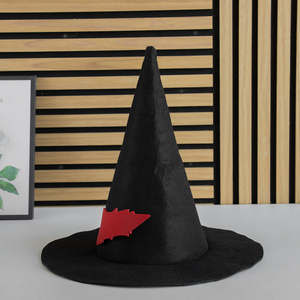 Chapeau de sauna en feutre recyclé écologique noir avec accent rouge, vente en gros, logo personnalisé, directement de <span class=keywords><strong>l</strong></span>'usine, bonnet de bain vapeur et spa - Product Image 4