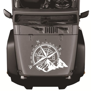Autocollant en vinyle imperméable pour capot de voiture, 60 cm * 50 cm, style montagne, navigation, boussole - Product Image 5