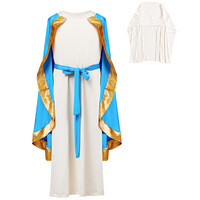 RTS Costume Ethnique Robe Traditionnelle Châle Costume Ancien Madonna Halloween Costume Enfant Jeu de Rôle la Vierge Marie