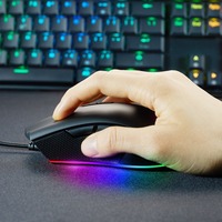 HEXGEARS GM313 PMW3325 5000 DPI 7 Tingkat 1000Hz Kailh Switch RGB 7 Tombol Ergonomis Ringan 150g Mouse Gaming PC USB Berkabel