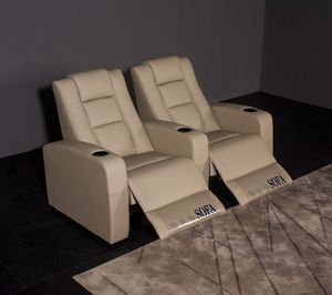 Ensemble de canapés inclinables en cuir véritable pour home cinéma moderne de Foshan, meubles de salon, sièges de home cinéma - Product Image 6