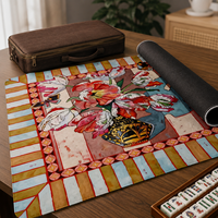 Tapis de mahjong en PVC de haute qualité, antidérapant, imperméable, protection de table pour jeux de mahjong européens et américains, jeux de cartes et de tuiles de poker