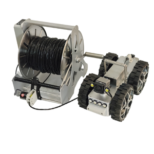Anpassbare CCTV 30-cm-Rohrinspektions-Crawler-Roboterkamera, IP68 wasserdicht, 200 Meter Kabel für große Abwasserkanäle, APP-Software mit Längenzählung - Product Image 1