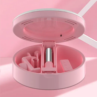 Lampu cincin Selfie Mini Led portabel, serbaguna dapat dilipat USB 6 inci cermin lampu cincin bulat untuk Video Live Streaming Makeup