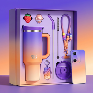 Mug en Acier Inoxydable Isotherme de 40 oz, <span class=keywords><strong>Gobelet</strong></span> à Bière et Café avec Couvercle et Paille - Product Image 3