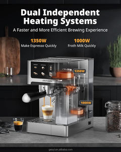 เครื่องชงกาแฟเอสเพรสโซ่สแตนเลสสตีล PANCERKA แบบอิตาลี 3-in-1 (คาปูชิโน่/เอสเพรสโซ่/ลาเต้) สำหรับใช้ในบ้าน - Product Image 3
