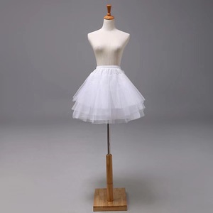 Children's Short Petticoat Boneless Short Maid Outfit Lolita Puffy Skirt Support Adjustable Three-layer Gauze <strong>Underskirt</strong> - Product Image 1