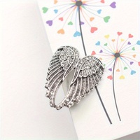 Broche simple en forme d'aile, accessoire de costume, mode féminine, haute couture, broche en strass, accessoire de corsage
