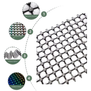 2Cm Đầy Đủ Màu Sắc LED Rèm Tường Cho Sử Dụng Ngoài Trời Dmx512 Màn Hình Lưới 2 Ánh Sáng Pixel Điểm Nguồn 12V IP65 Văn Bản Cho Xây Dựng Cơ Thể - Product Image 1