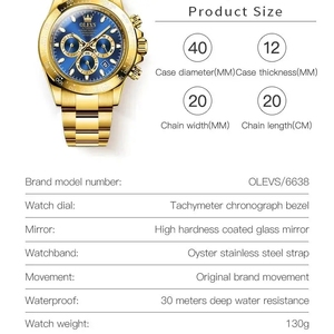 Montre mécanique automatique originale pour homme, modèle 6638, classique, étanche, lumineuse, en acier inoxydable, 20 mm, livraison directe depuis Hangzhou - Product Image 2