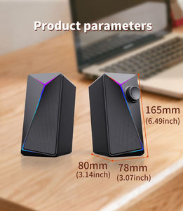 ลำโพงพกพา 2.0 สีสันสดใส RGB เชื่อมต่อผ่านสาย USB สำหรับคอมพิวเตอร์พีซี - Product Image 4