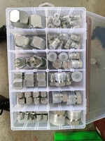 Kit d'adaptateurs hydrauliques personnalisés en acier au carbone BSP, ORFS, JIC, avec bouchons mâles et femelles, et embouts de tuyaux