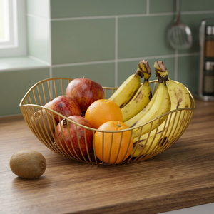 Fruit <b>Basket</b> 40x40x25cm Minimalist Design Kitchen <b>Storage</b> Container Durable Metal Wire <b>Mesh</b> Single Tier - Product Image 4