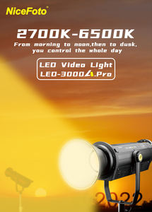 ไฟ LED-3000A.Pro แบบสองสี 2700-6500K <span class=keywords><strong>NiceFoto</strong></span> 300W ไฟ LED ระดับมืออาชีพสำหรับการถ่ายทำภาพยนตร์ในสตูดิโอ - Product Image 4