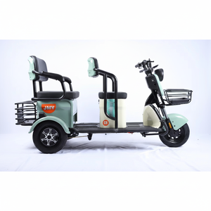 Tricycle électrique à une vitesse pour trois personnes, 48V 600W, cadre en acier à haute teneur en carbone, 3 roues, vente en gros - Product Image 1