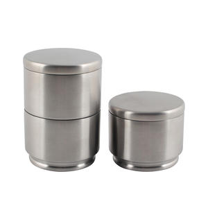 Pot de conservation alimentaire empilable en acier inoxydable, petit récipient en métal pour café, thé, sucre - Product Image 3