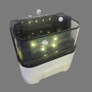 Baignoire pour animaux de compagnie en acrylique écologique pour chiens et chats avec lumières LED et massage à remous pour utilisation autonome - Product Image 2