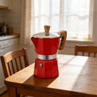 Cafetière à expresso Moka Pot en aluminium, design classique OEM, portable, écologique, logo personnalisé
